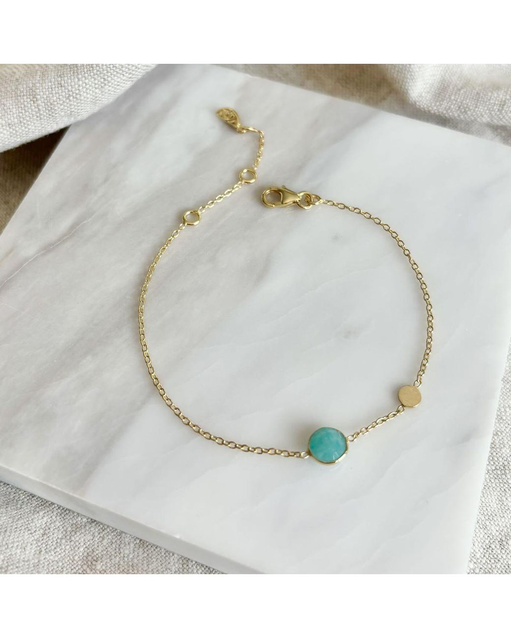 Auree Jewellery Metallic Salina Amazonite & Disc Bracelet