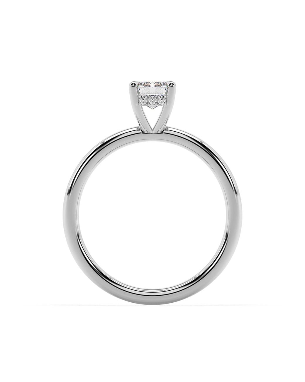 Artisan White 14K Cocktail Ring Baguette Lab-Grown Diamond