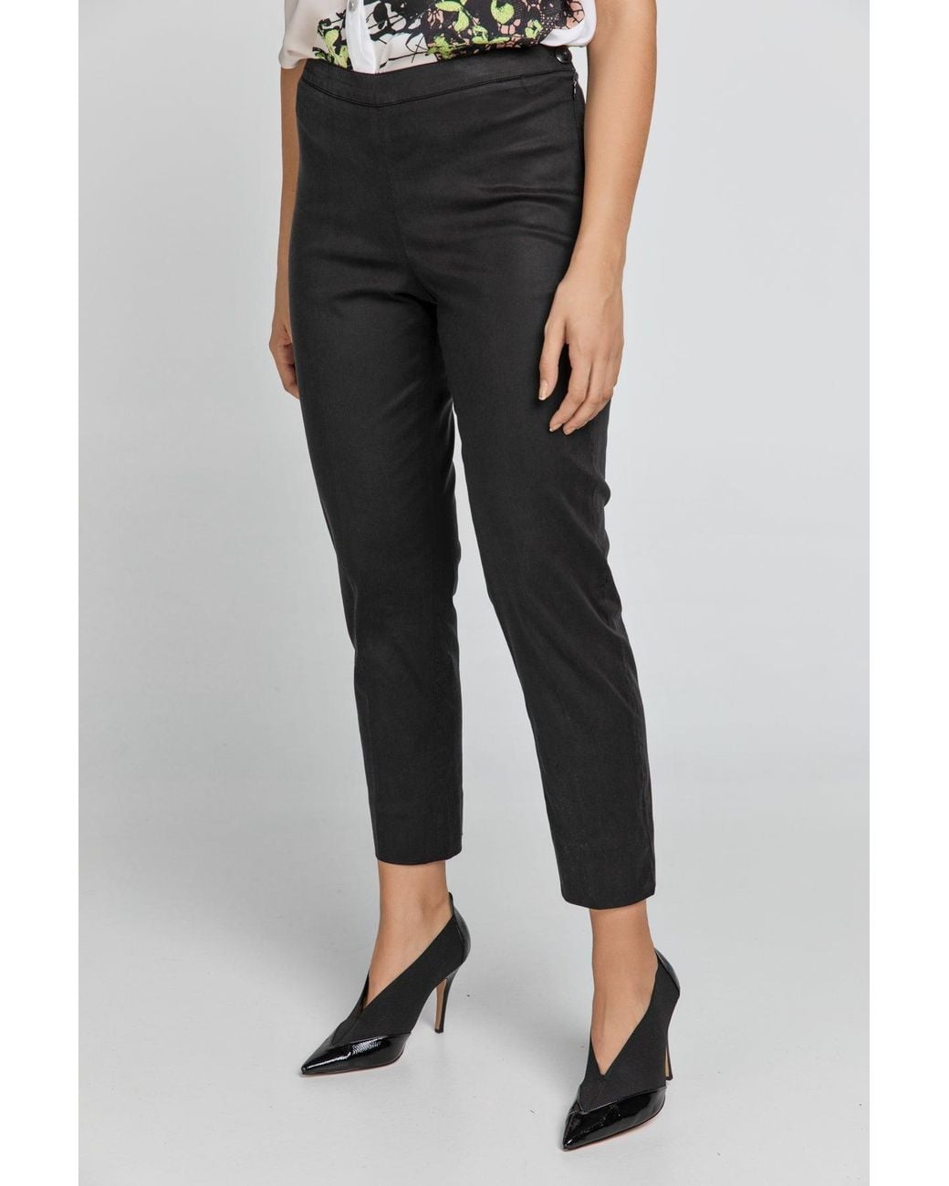 Conquista Black Slim Fit Pants Fashion