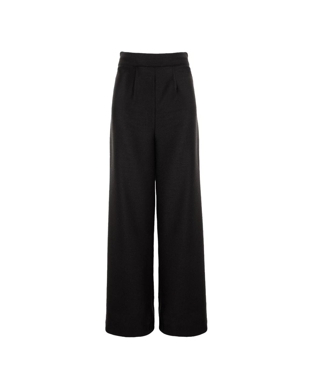 AVENUE No.29 Black Wool Wide Leg Trousers