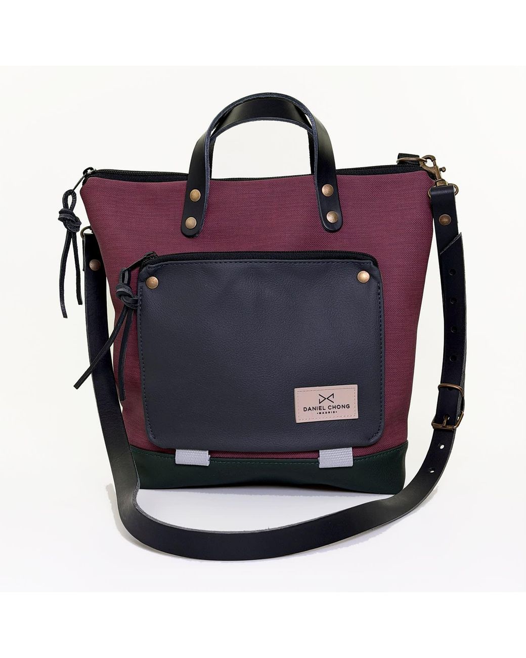 Daniel Chong Purple Square Book Holder Crossbody Bag for men
