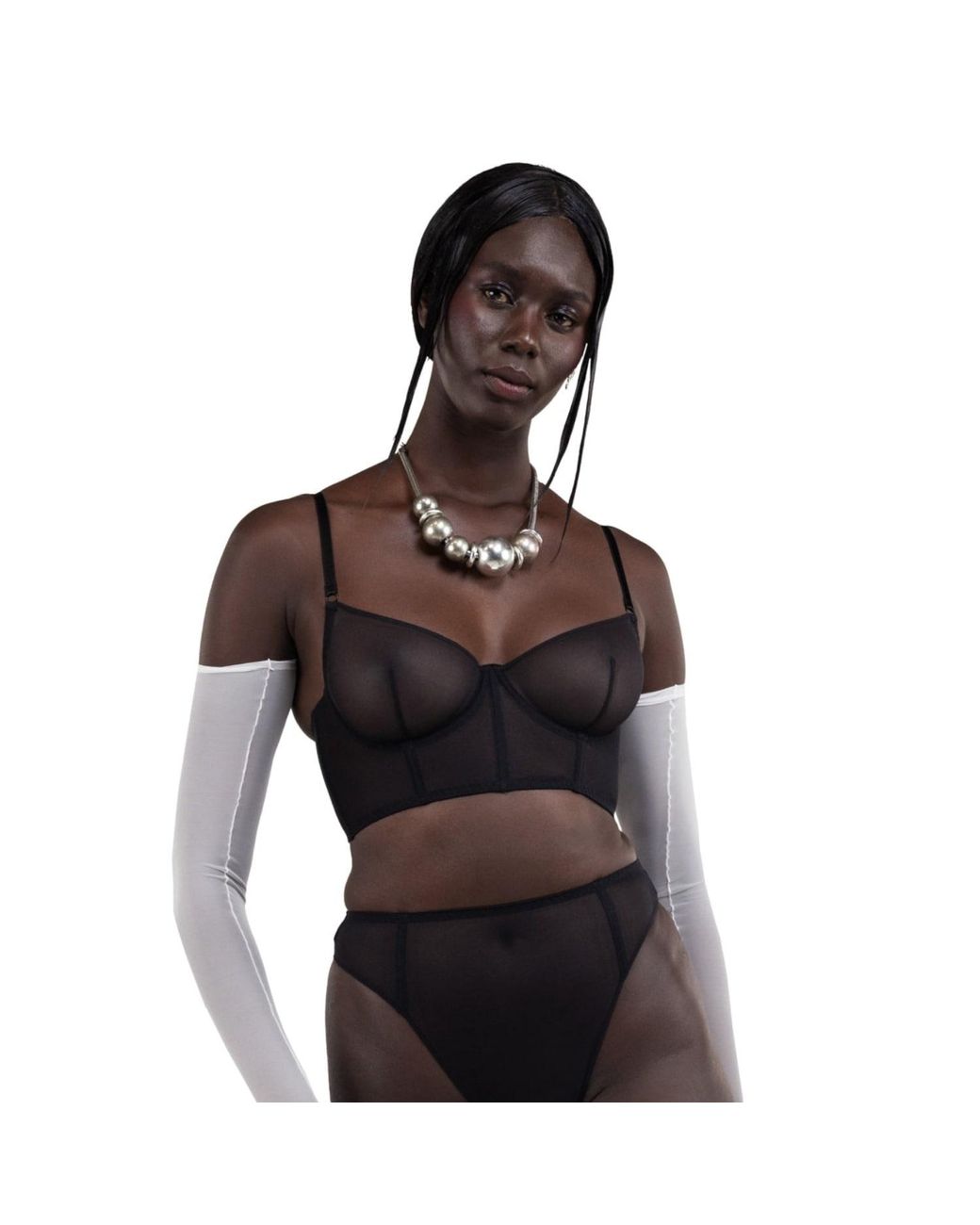 Zhilyova Black Unnamed Corset Bra