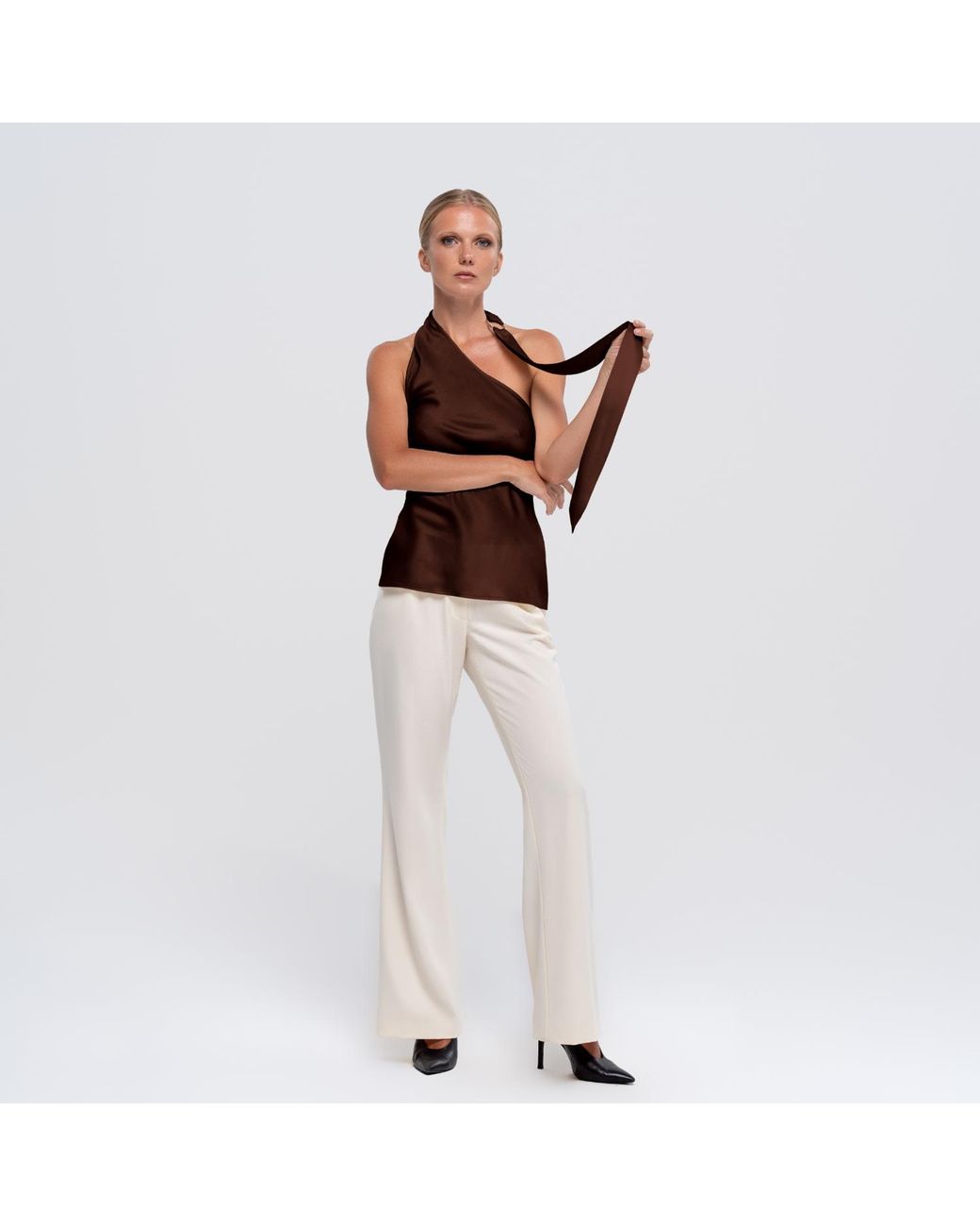 The Ethos Studio Brown Vespara Top