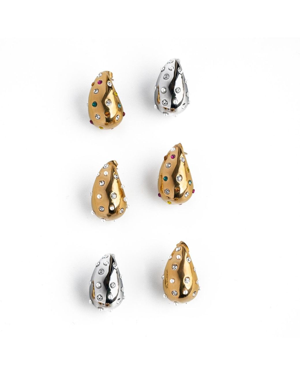 Superdivajewellery Black Teja Gemstone Pear Drop Earrings