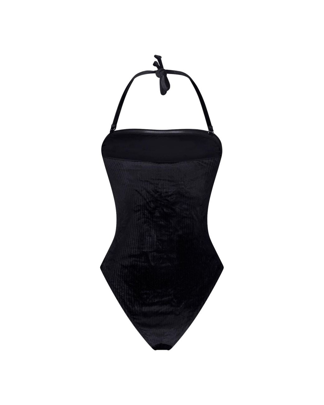 Maison Tangerine Black Marbella Velvet Swimsuit