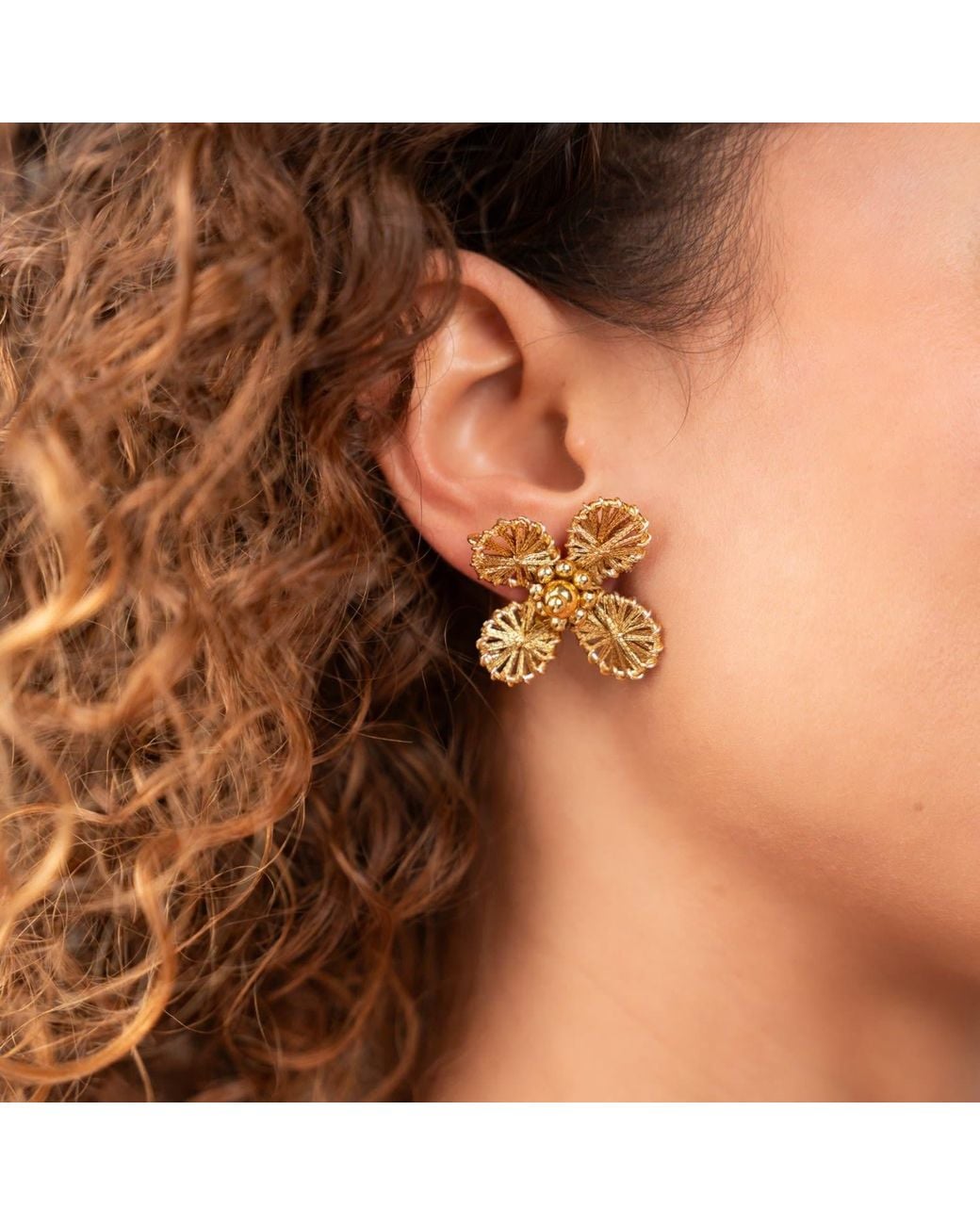 LOTT.gioielli Metallic Flower Earring S