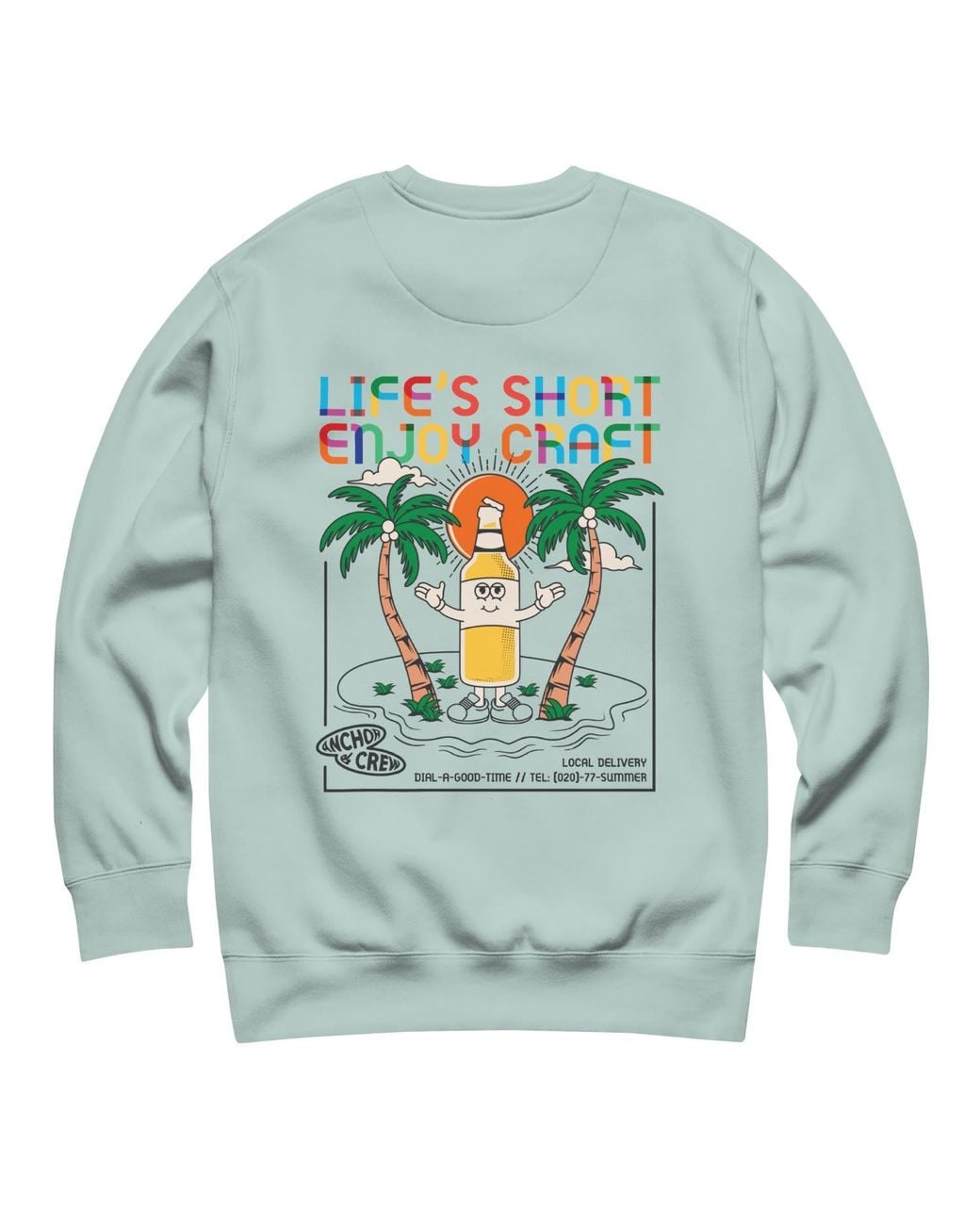 Anchor and Crew Blue Ice Enjoy Craft Dial-A-Local Organic Cotton Sweatshirt for men