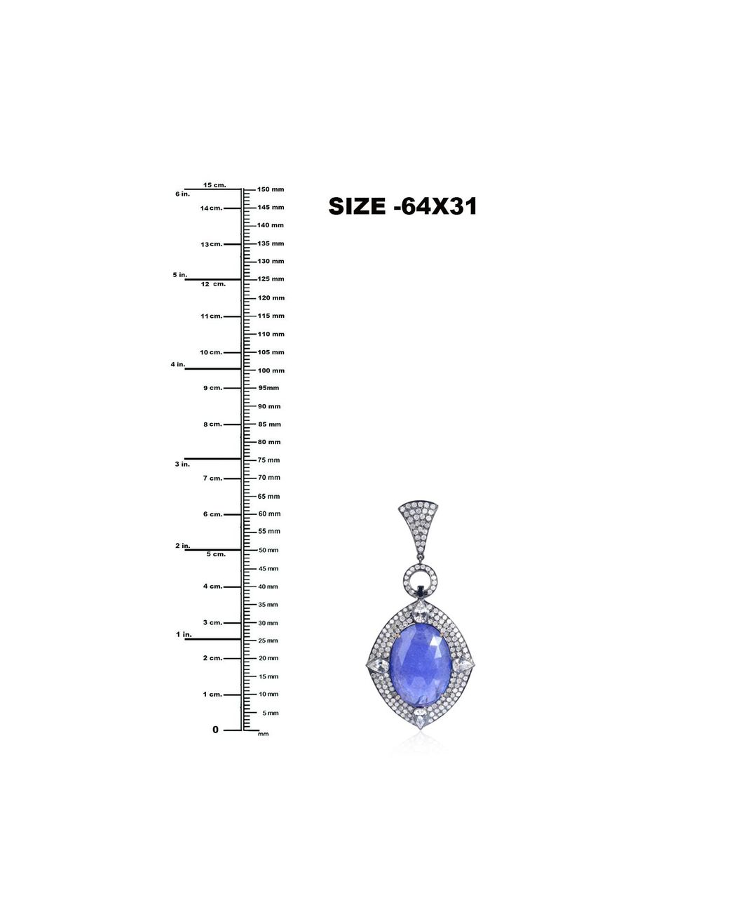 Artisan Blue 18K & Tanzanite, Sapphire & Diamond Statement Pendant