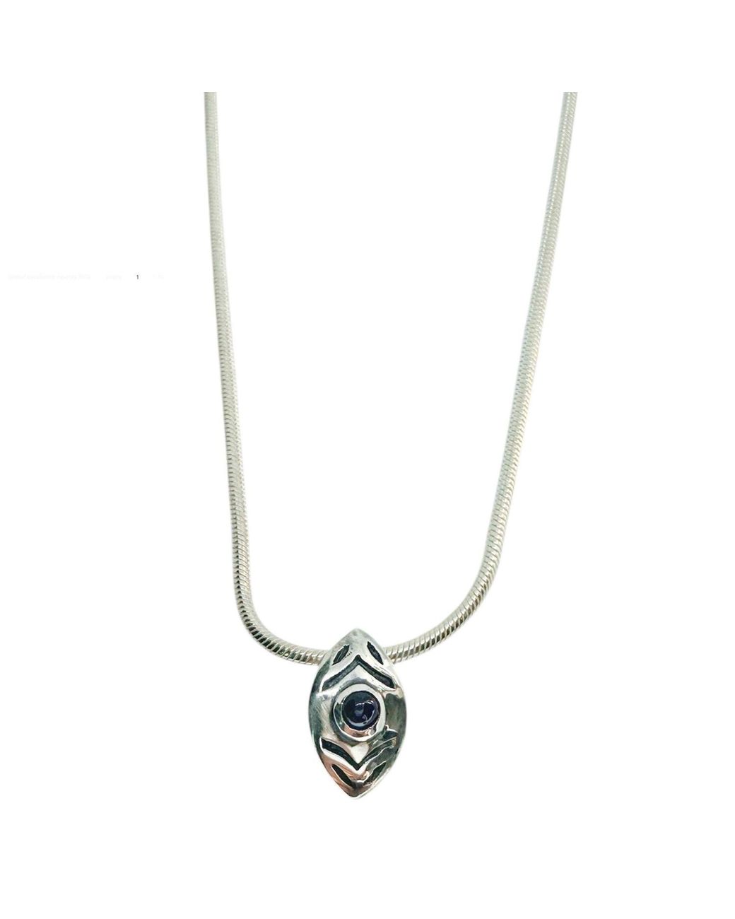 Tg-Jewellery by Tamara Gervasio Metallic Eclipse Eye Unique Necklace – Sterling & Sapphire for men