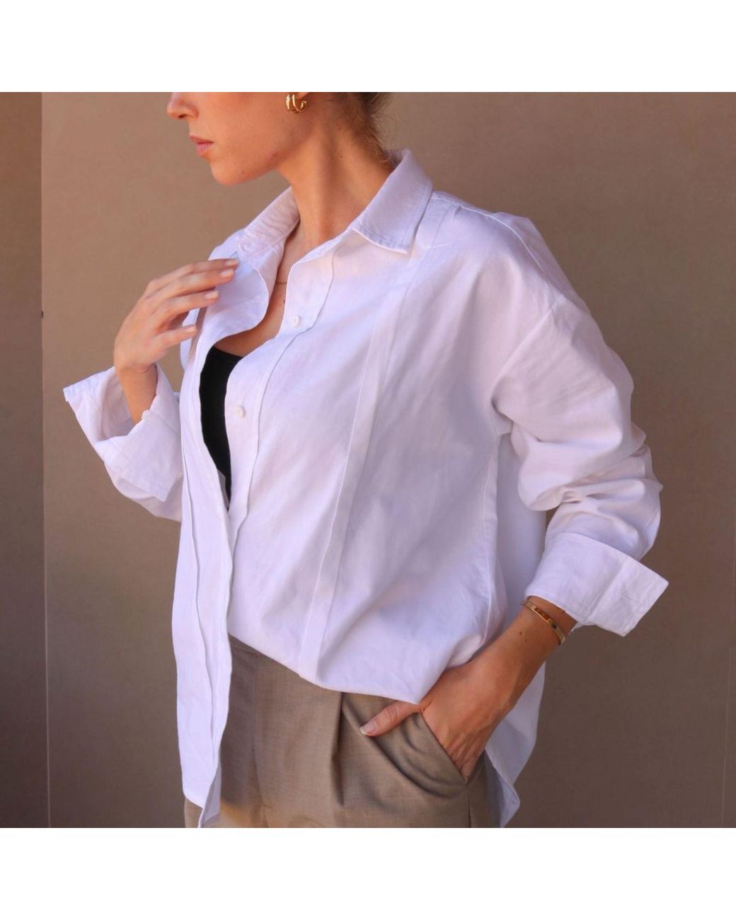 Mimhi Maison White Organic Cotton Leah Shirt –