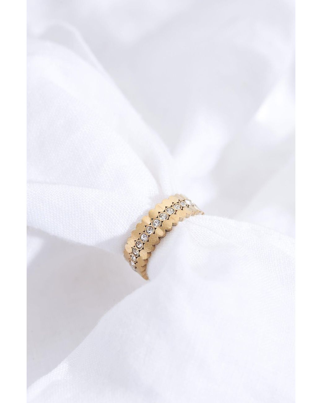 Ballinger Jewellery Metallic Triple Stacking Scalloped Three-In-One Ring Set