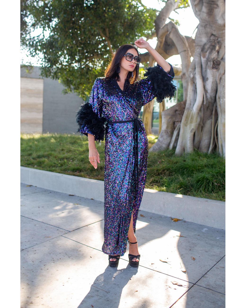 Jennafer Grace Black Marlene Wrap Dress