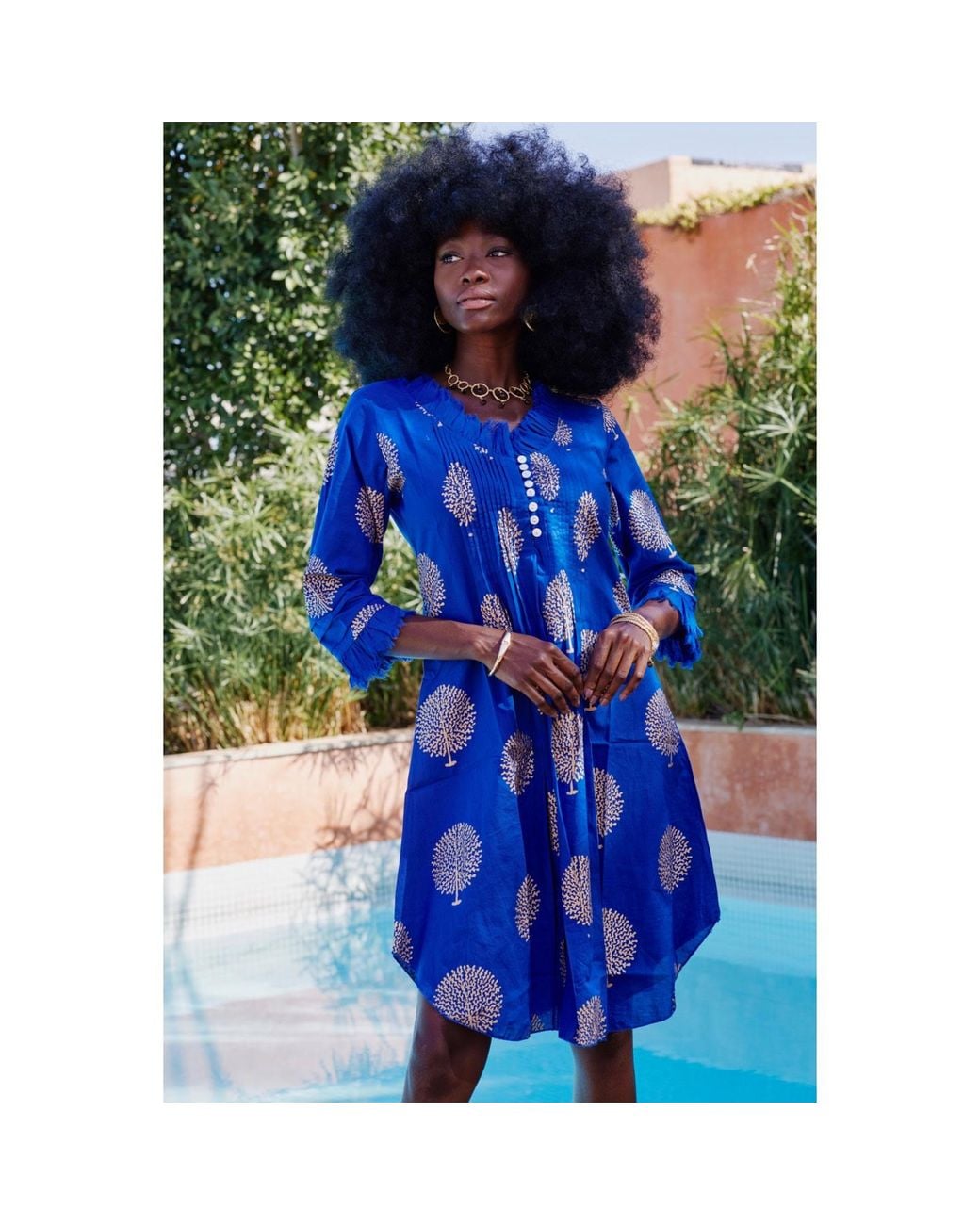 At Last Blue Cotton Annabel Tunic