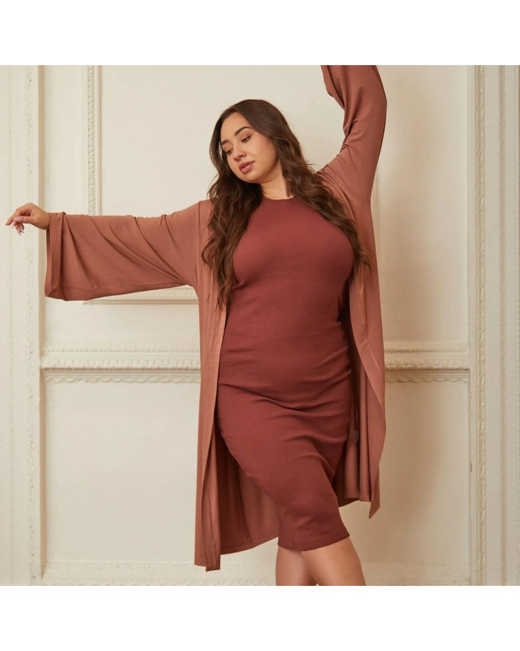 NUMBAT Brown Lorna Lounge Kimono