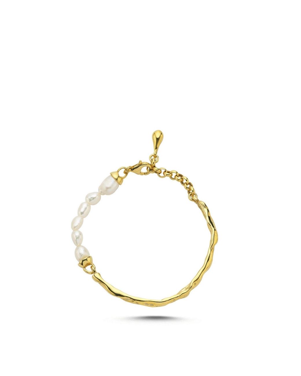 LINYA JEWELLERY Metallic Yira Pearl Cuff Bracelet