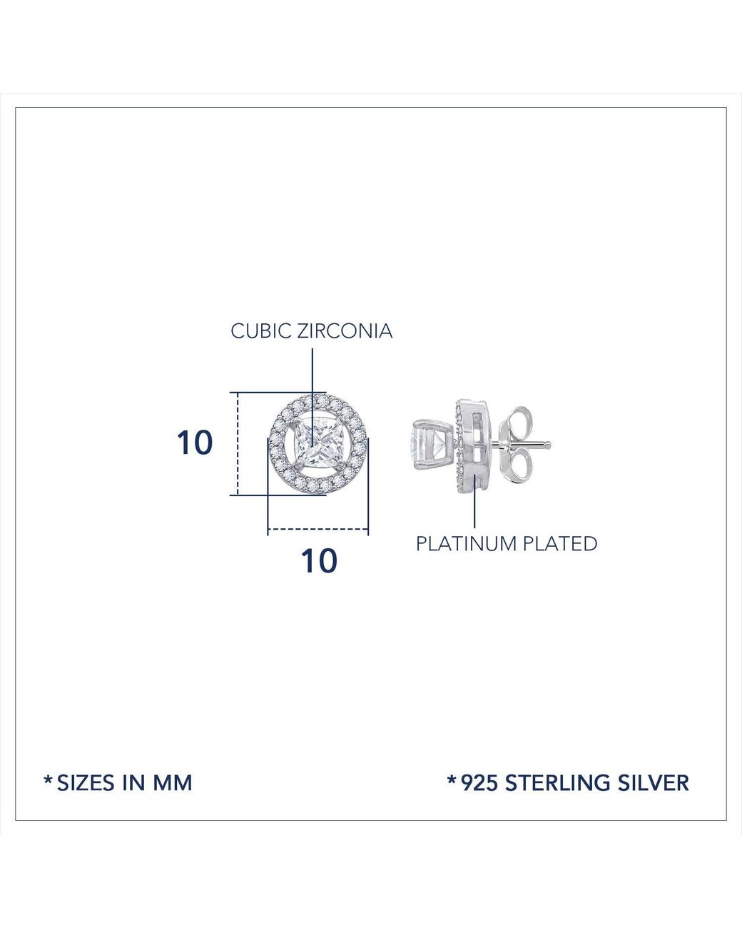 Diamonbliss Metallic Marilyn Monroe Convertible Halo Stud Earrings