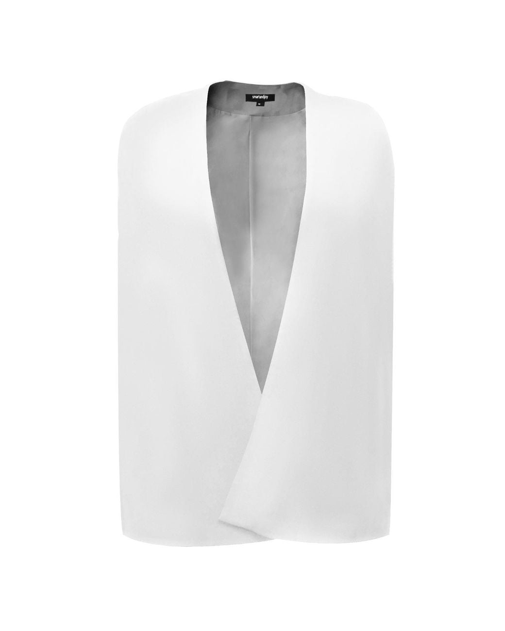 Smart and Joy White Minimalist Evening Cape