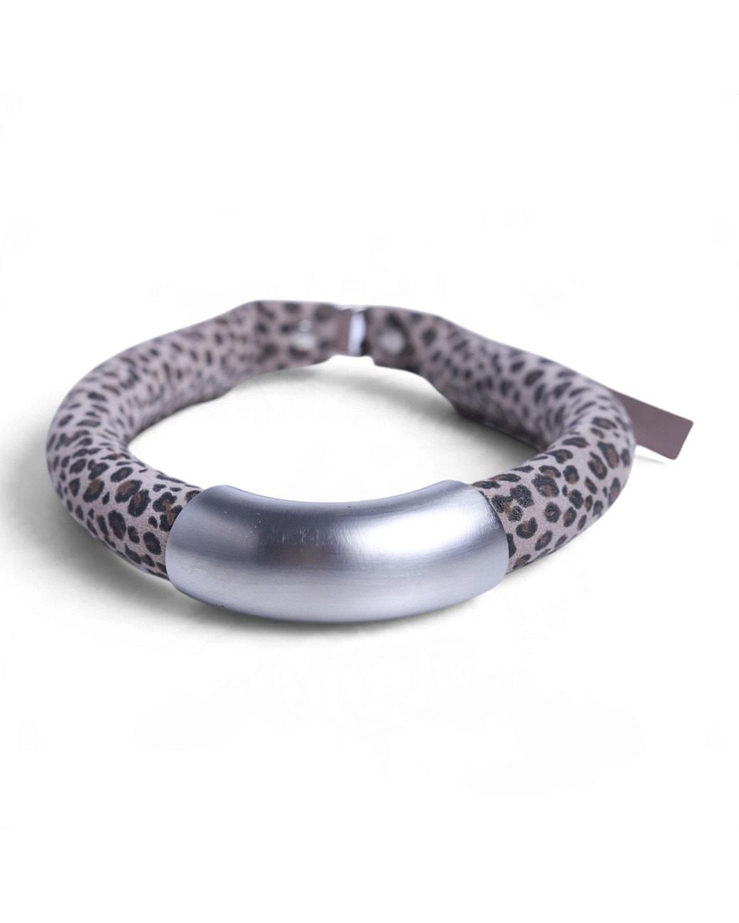 Svetlana Vukov Metallic Leopard Curve Necklace