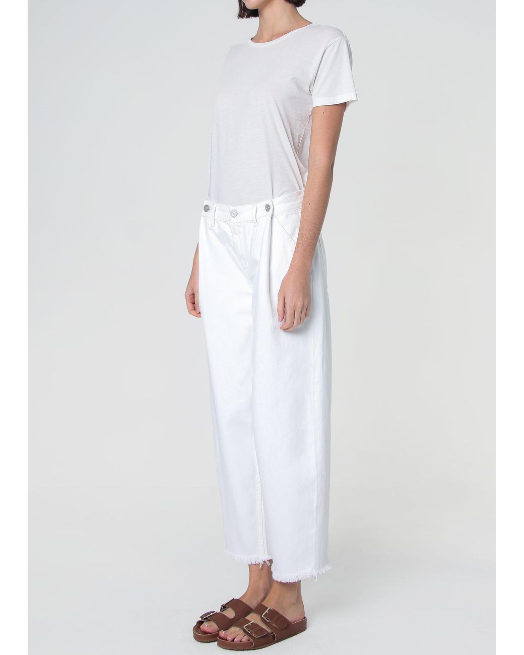 NOEND White Adeline Cropped Barrel