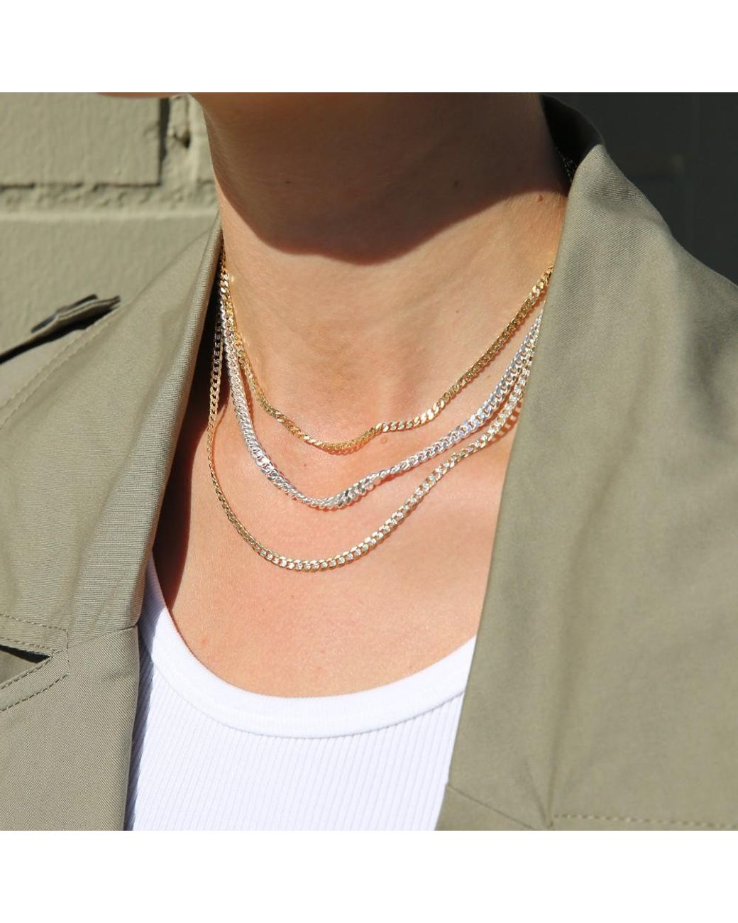 Argento Vivo Metallic The Sergia Chain Necklace
