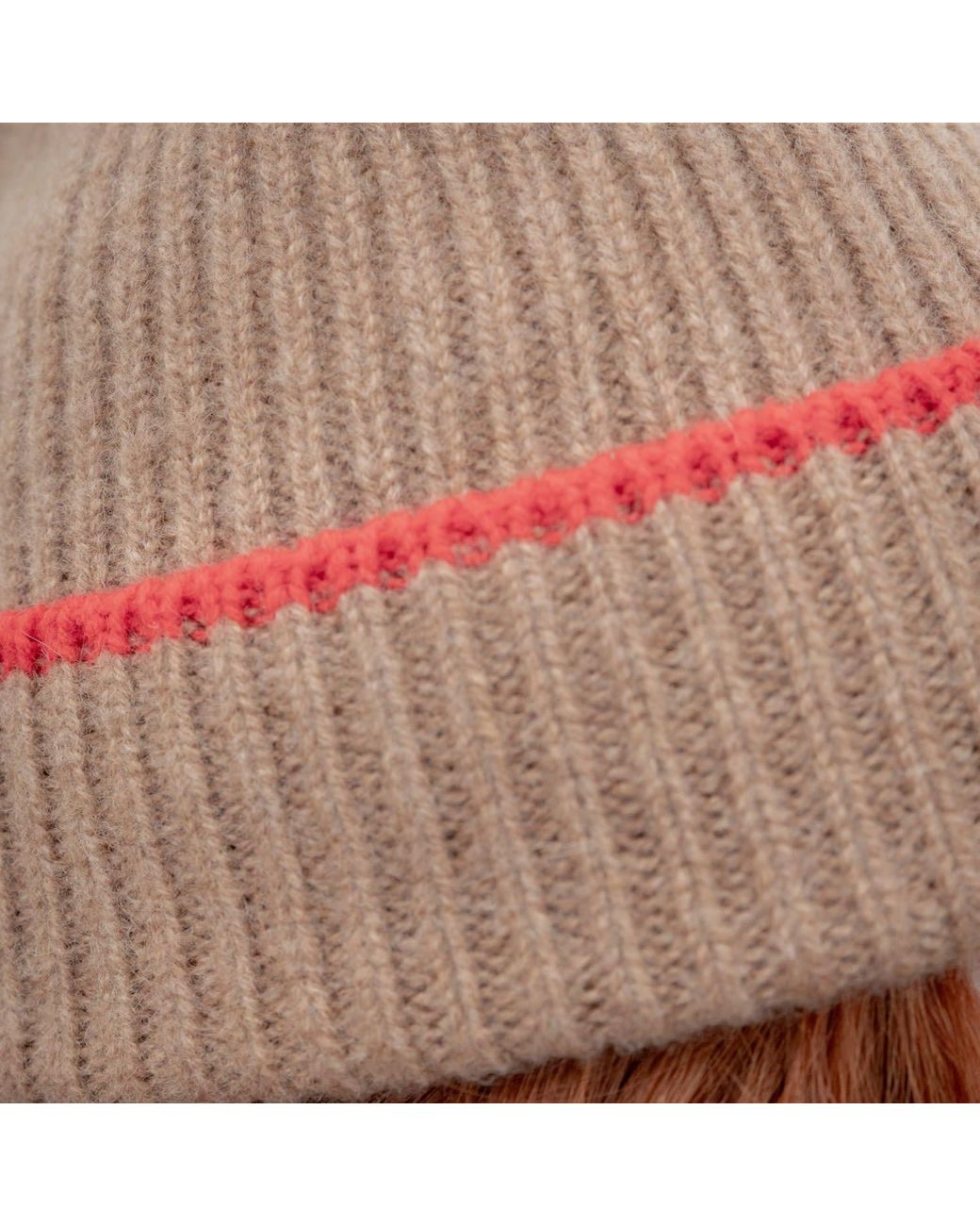 Kinalba Blue Neutrals Gents Midnight Mid-Weight Ribbed Cashmere Beanie Hat for men