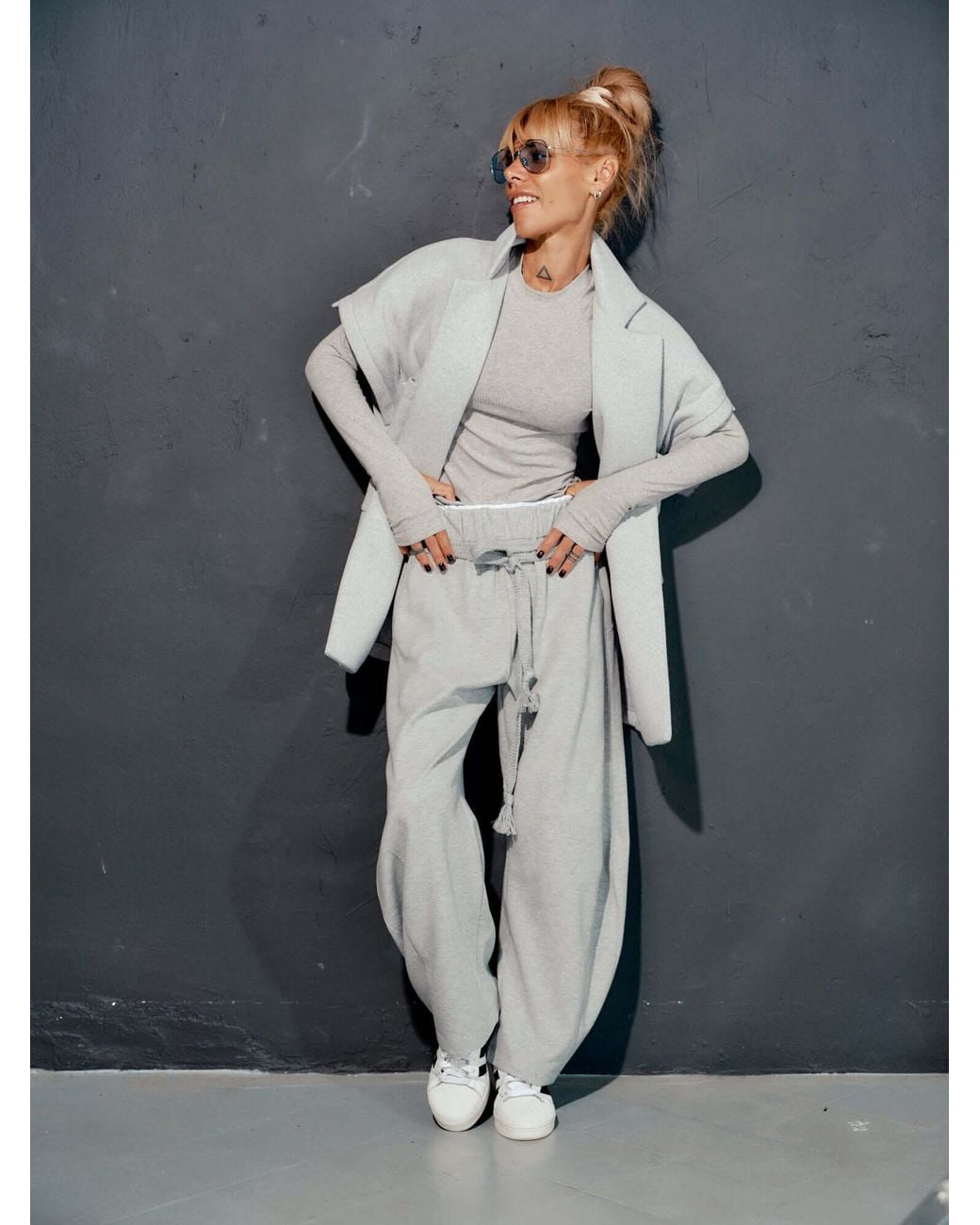 Clothes by Locker Room Gray Oversized Three-Piece Set