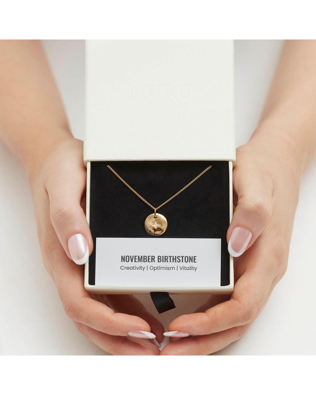 Muru Metallic November Birthstone Necklace