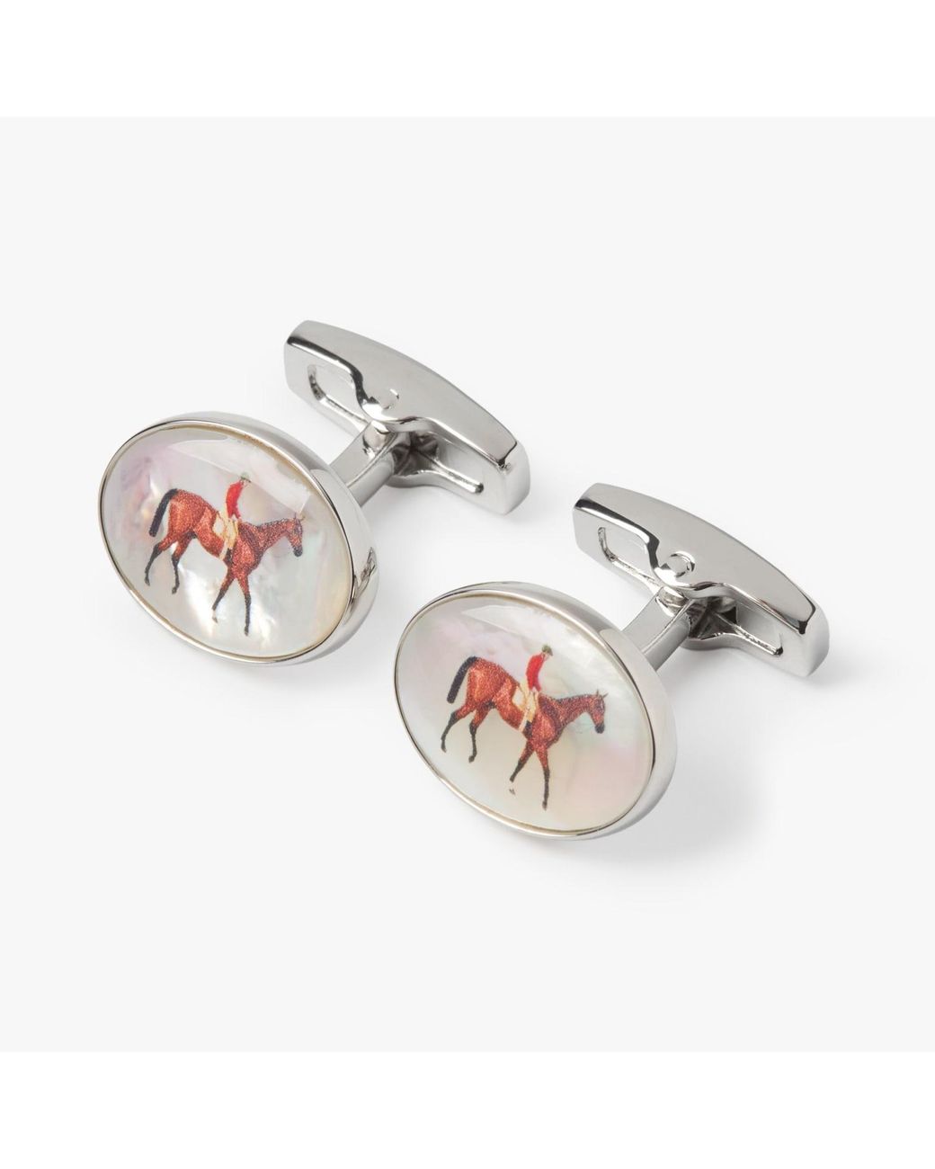 Simon Carter Multicolor Stubbs Horse Cufflink for men