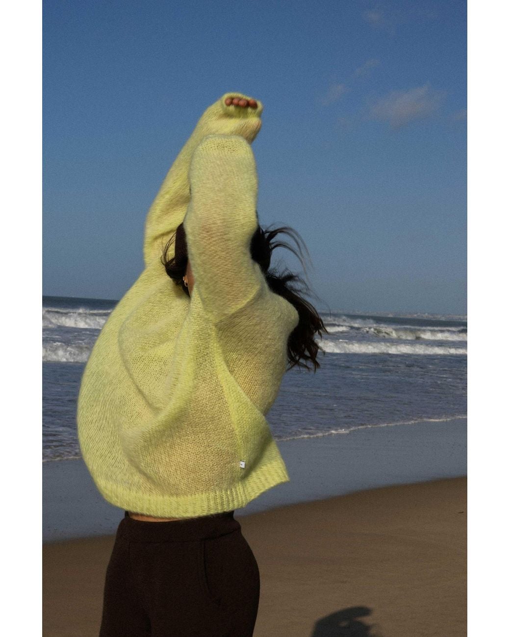 SALANIDA Green Melody Mohair Jumper Limone
