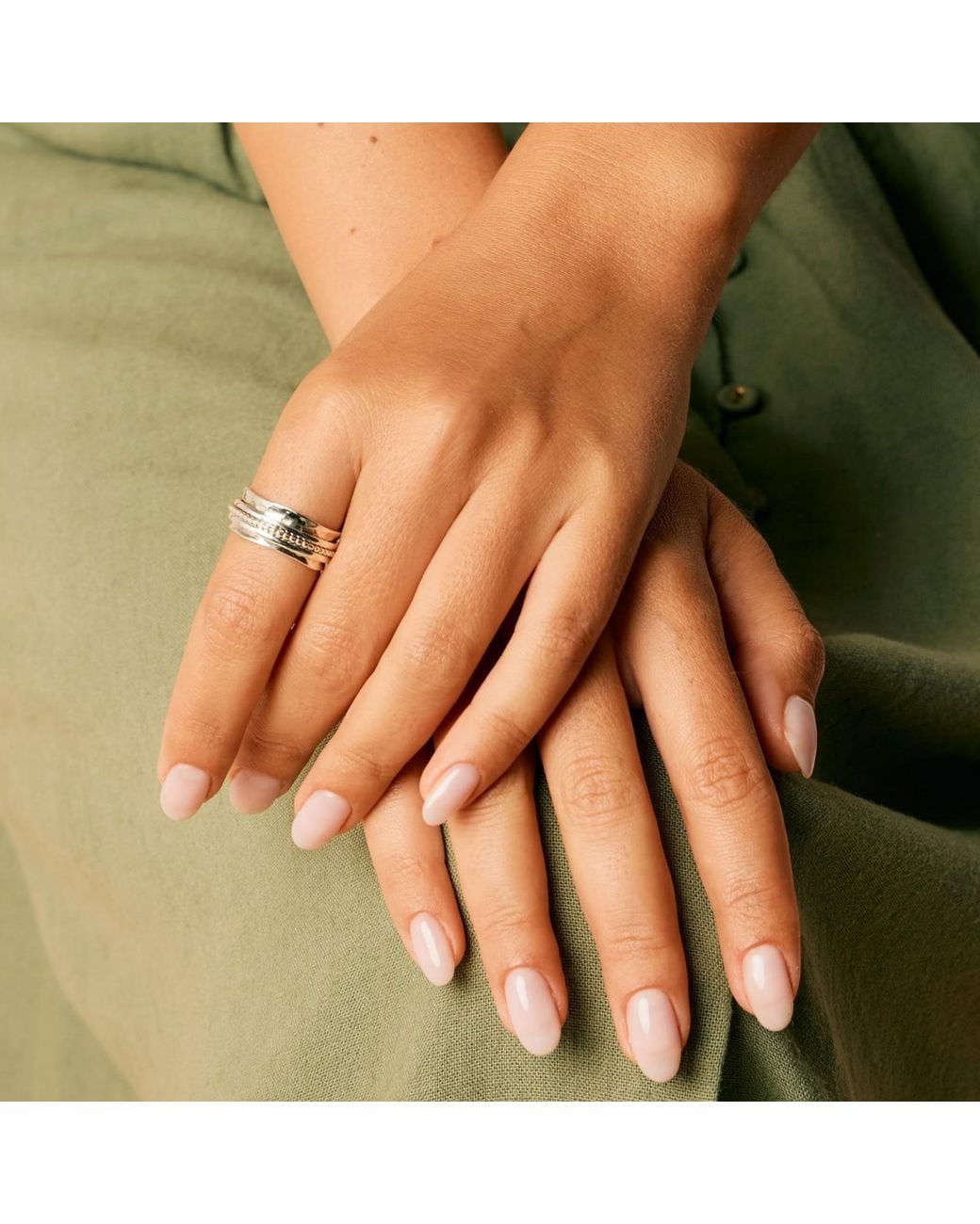 Charlotte's Web Jewellery White Aura Halo Spinning Ring