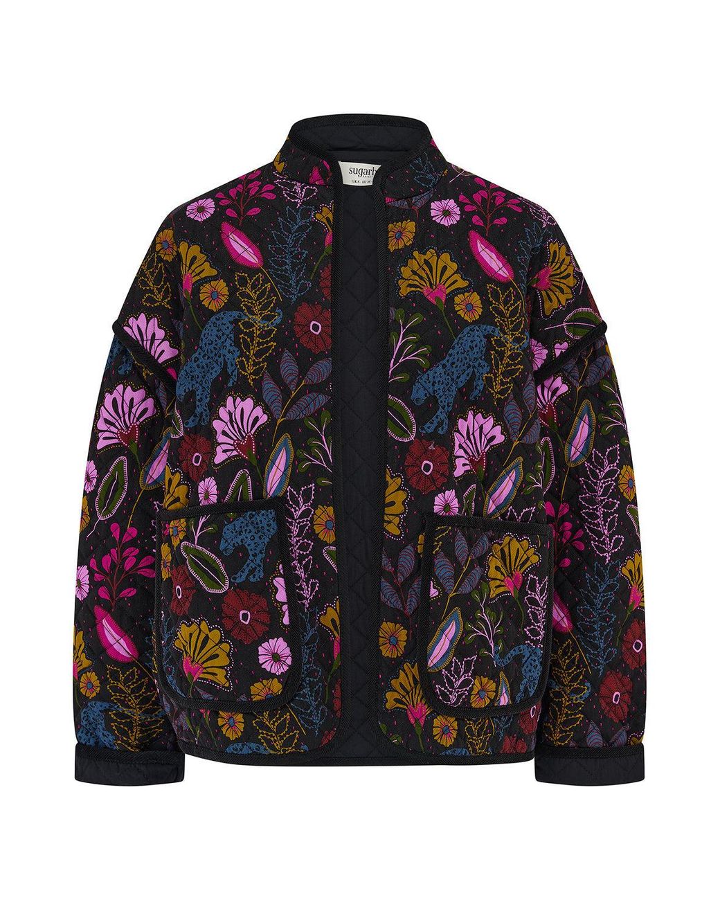Sugarhill Black Elowen Quilted Jacket Jungle