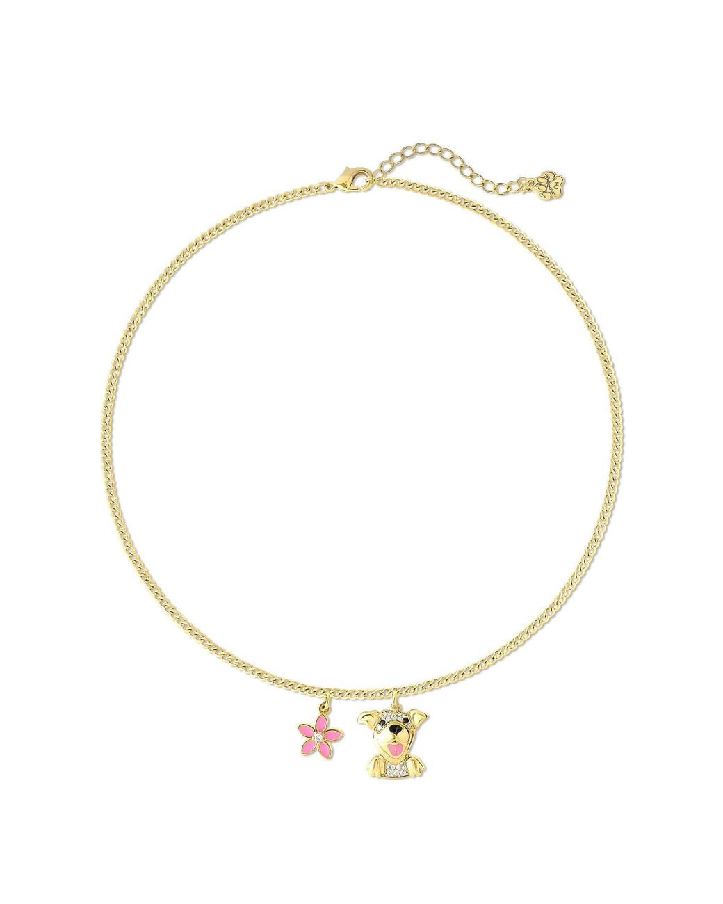 Cloud Haven Metallic Happy Pittie Pendant Necklace