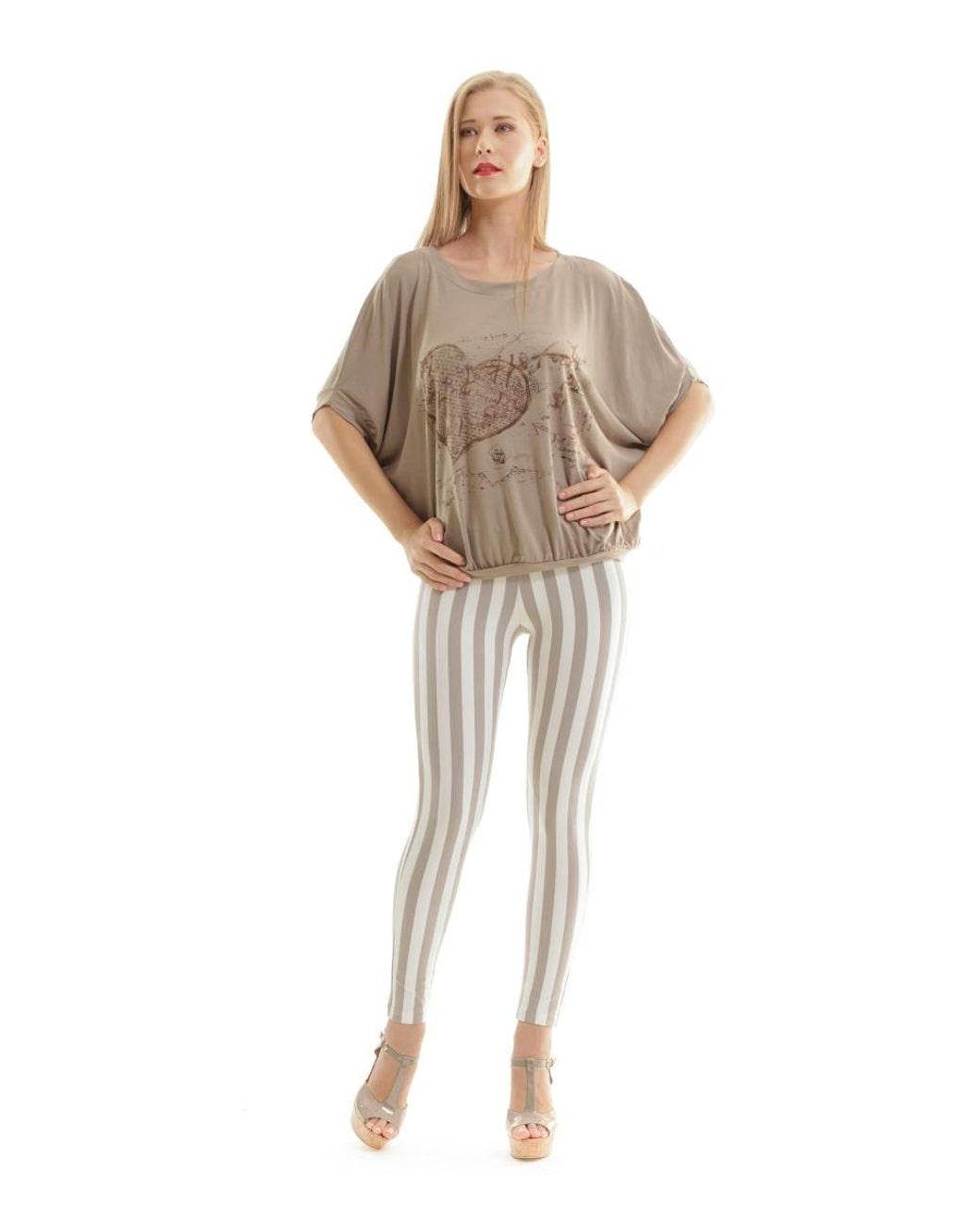 Conquista Natural Printed Micromodal Top