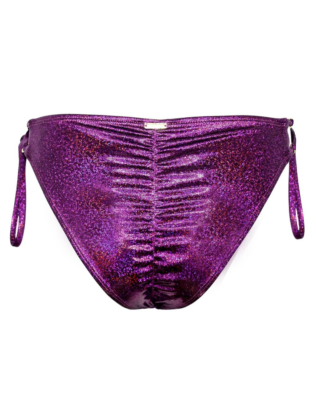 Enez Swim Purple Eden Adjustable Scrunch Bikini Bottom