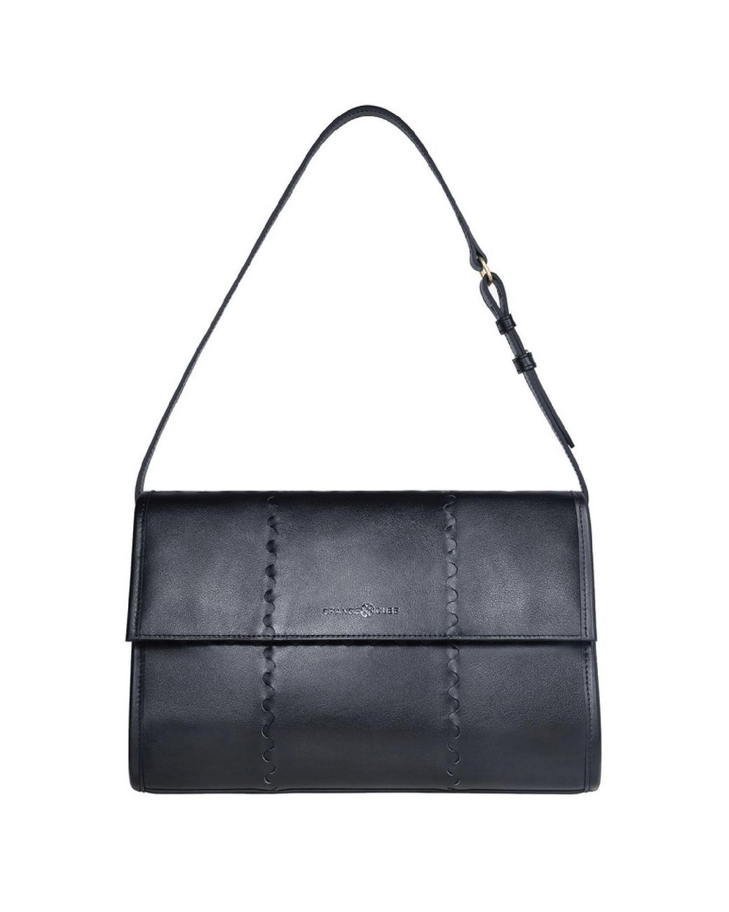 Orange Cube Gray Mosaic Messenger Bag