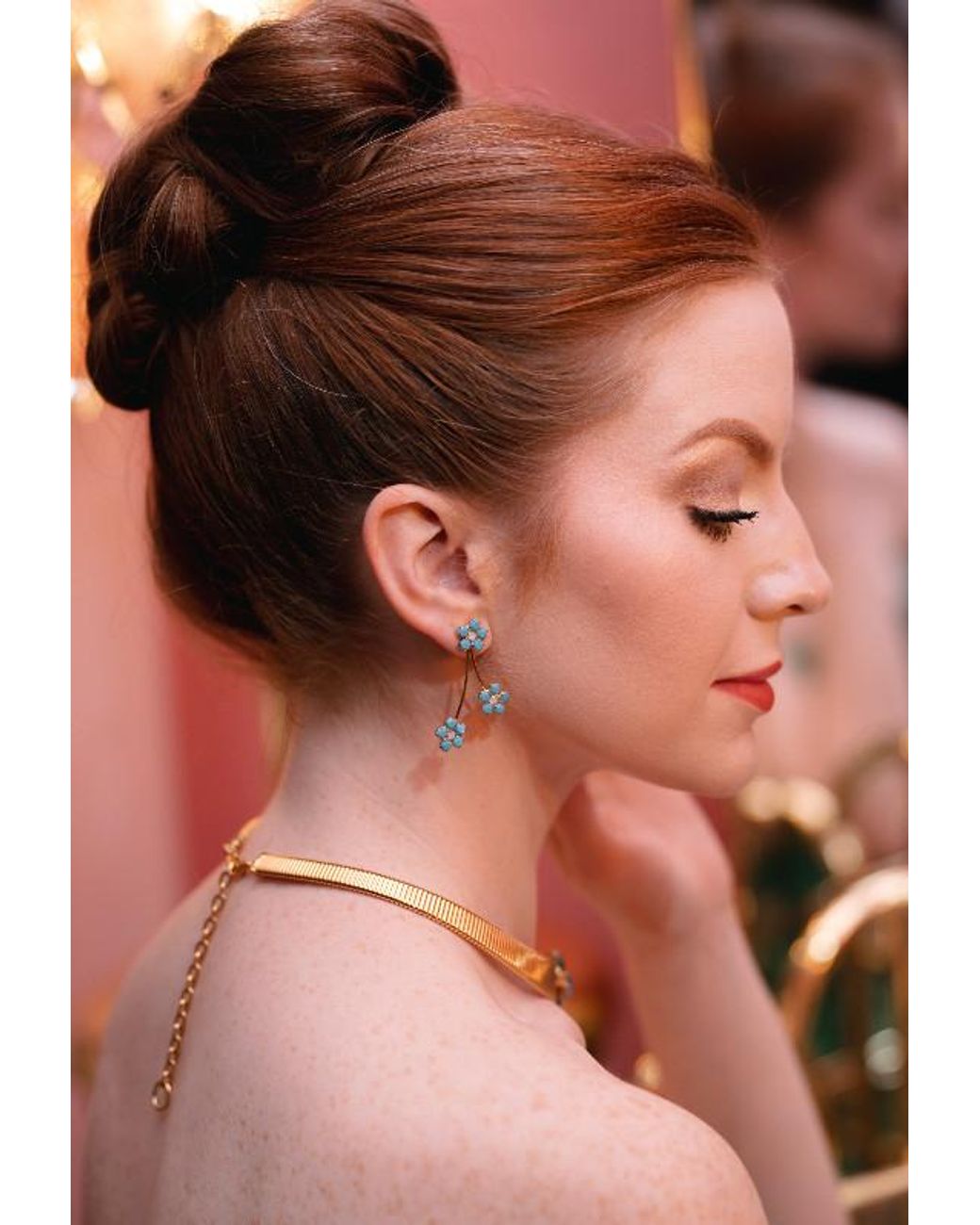 The Pink Reef Blue Spring Earring