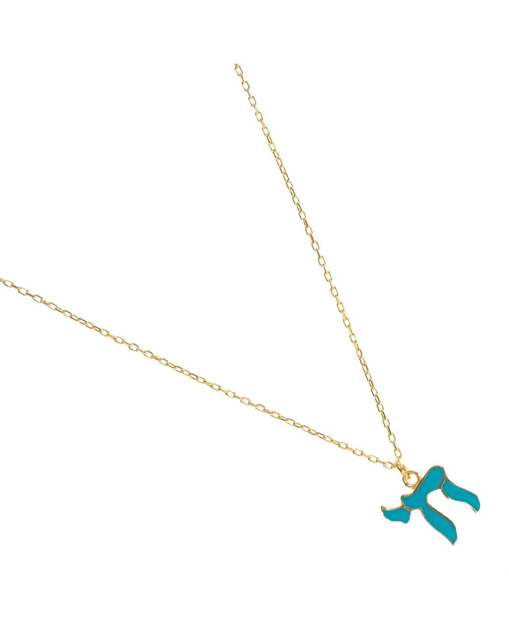 Ebru Jewelry Metallic Chai Symbol Pendant Necklace