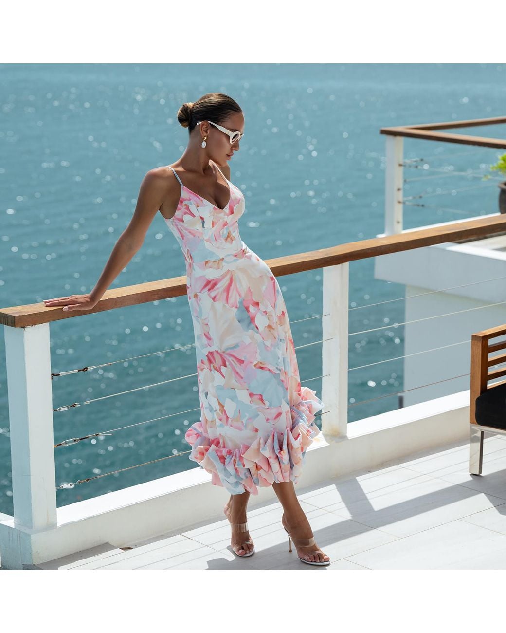 Ak Royalty Resortwear Pink Florence Dress Pastel Flowers