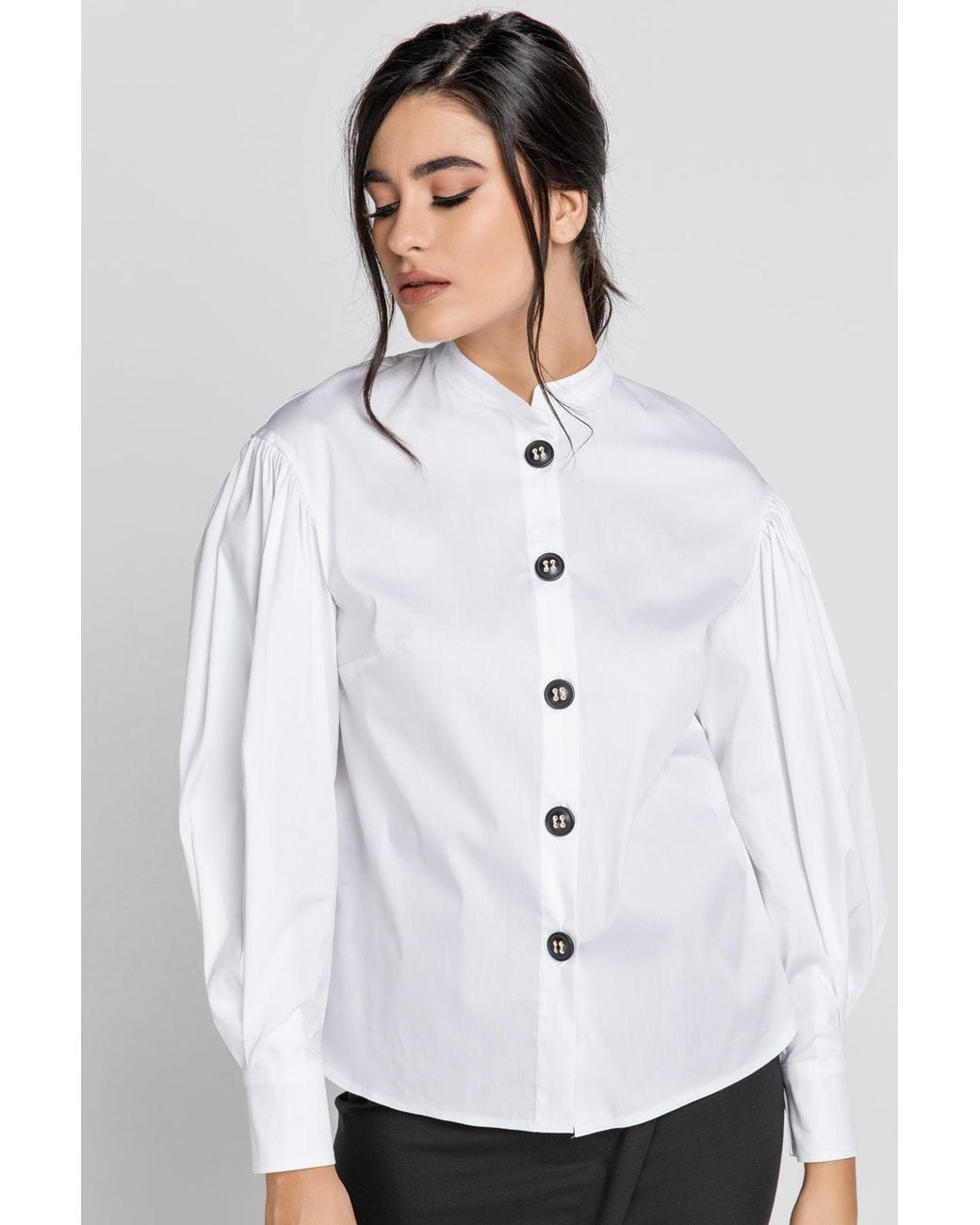 Conquista Blue Shirt With Bishop Sleeves