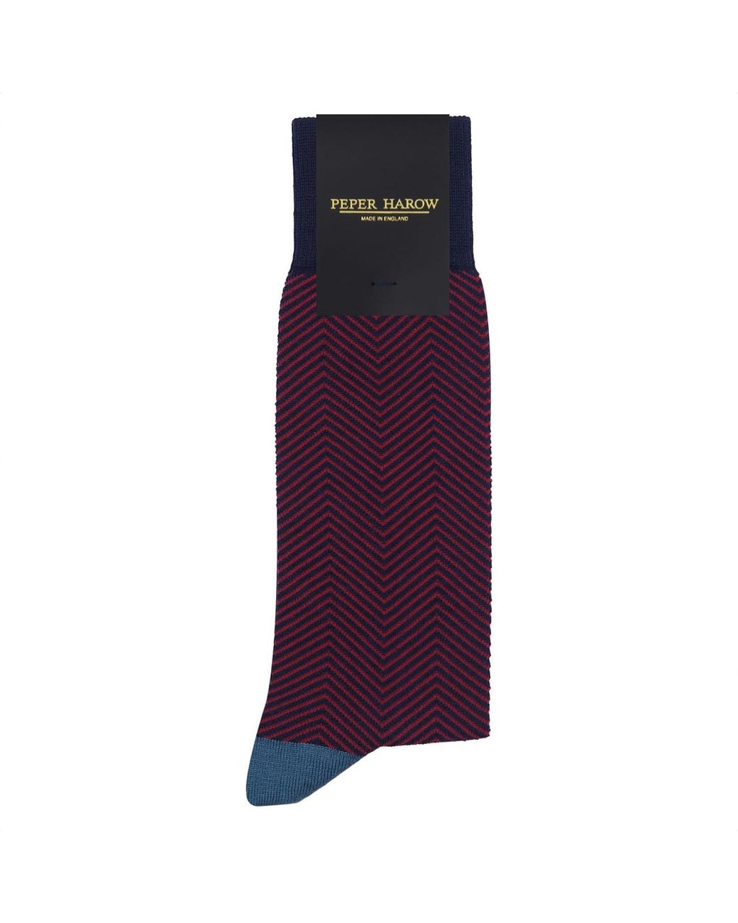 Peper Harow - Made in England Red Lux Taylor Socks for men