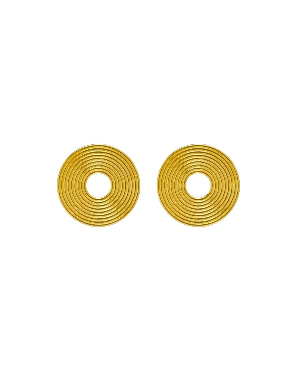 Lavani Jewels Metallic Miami Round Earrings