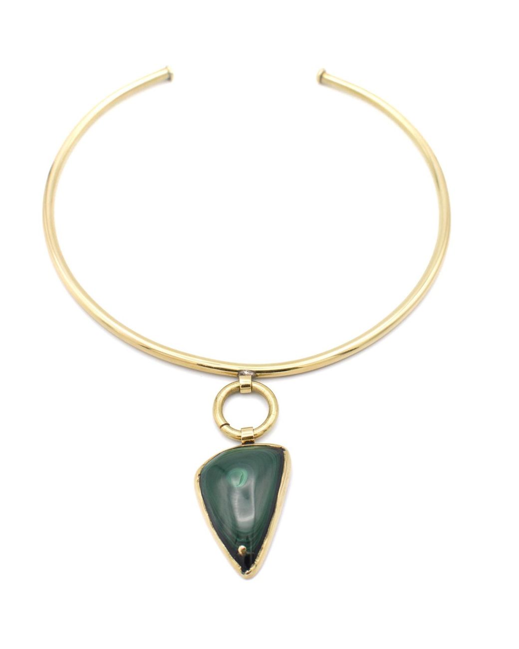 Lala Salama Metallic Kijani Malachite Drop Choker