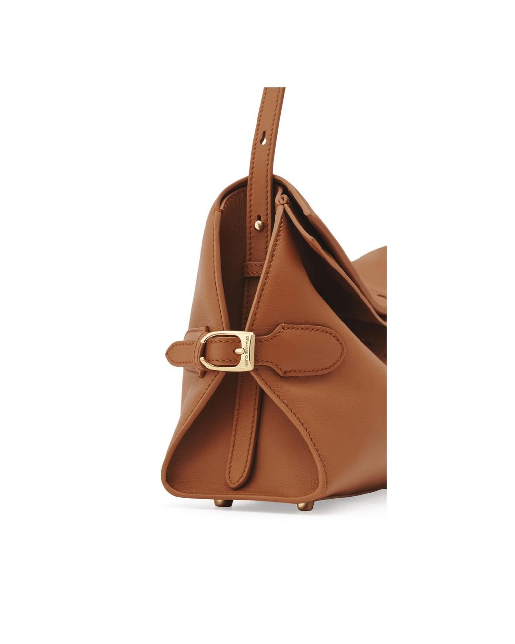 Orange Cube Brown Fantina Folded Hobo Bag
