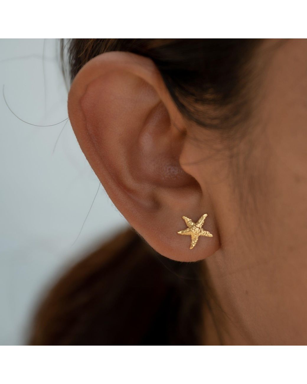 Lily Charmed Metallic Plated Starfish Stud Earrings