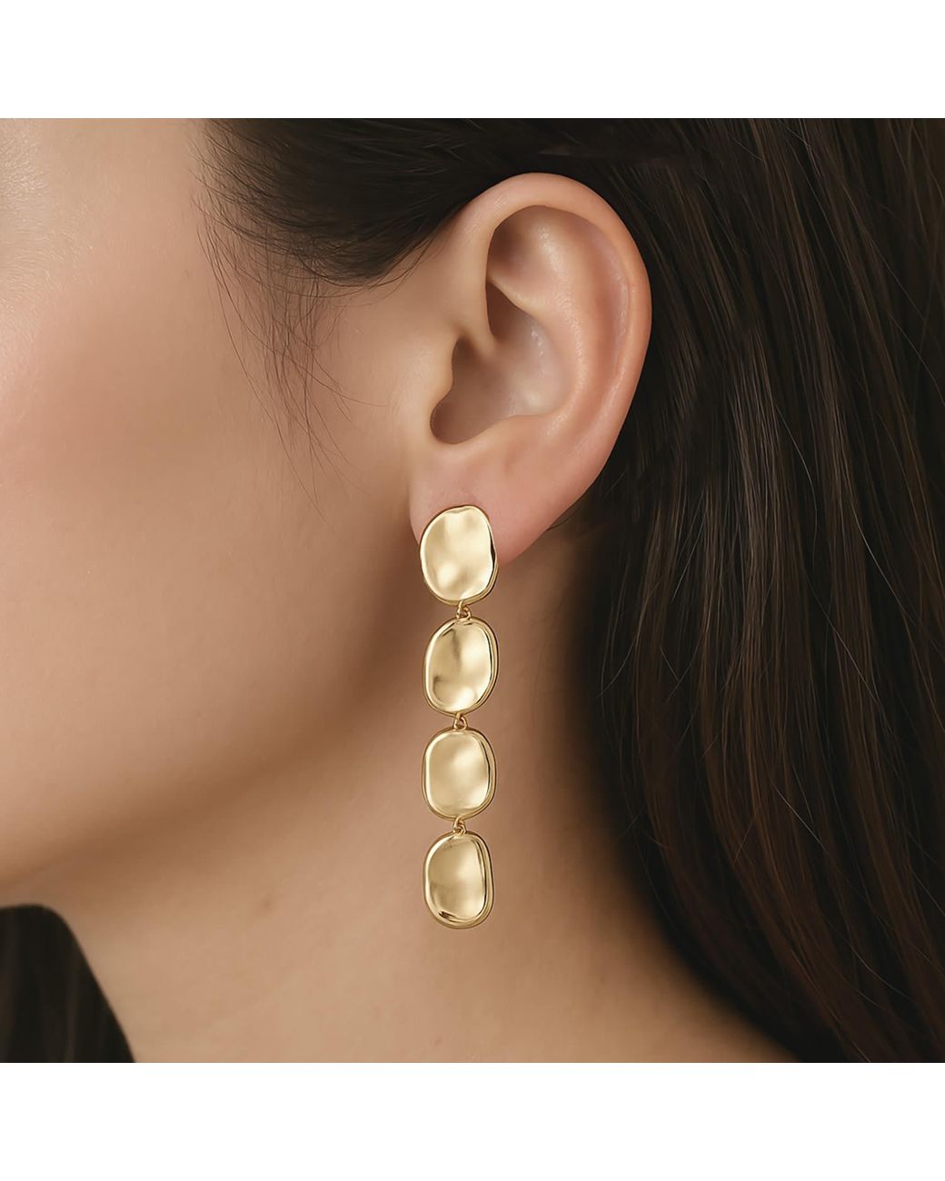 Rare Matters Jewelry Metallic Pebble Drop Earrings