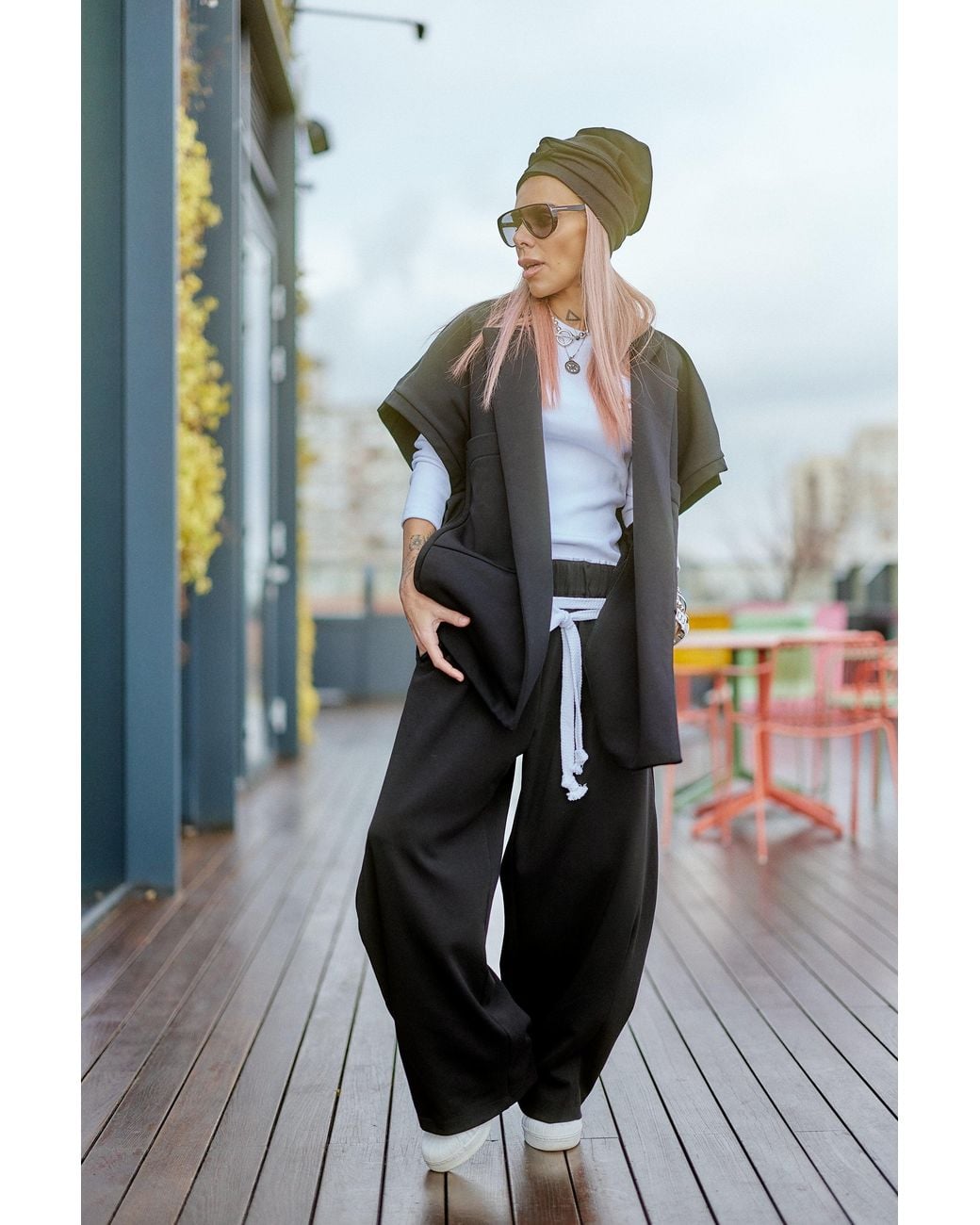 Clothes by Locker Room Black Oversized Three-Piece Set