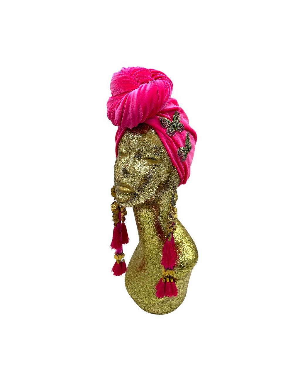 Julia Clancey Pink Dolly Butterfly's Dream Turban