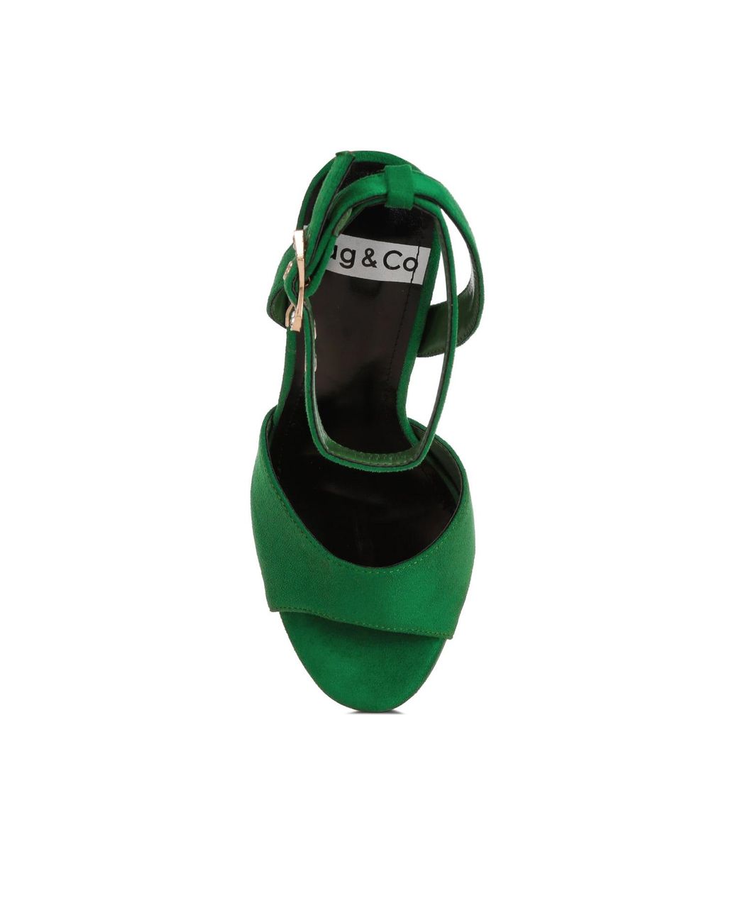 Rag & Co Black Raome Jewel Heel Sandals