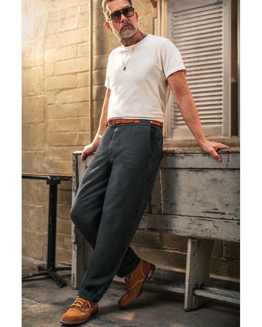 &SONS Trading Co Gray Easy Chino Faded for men
