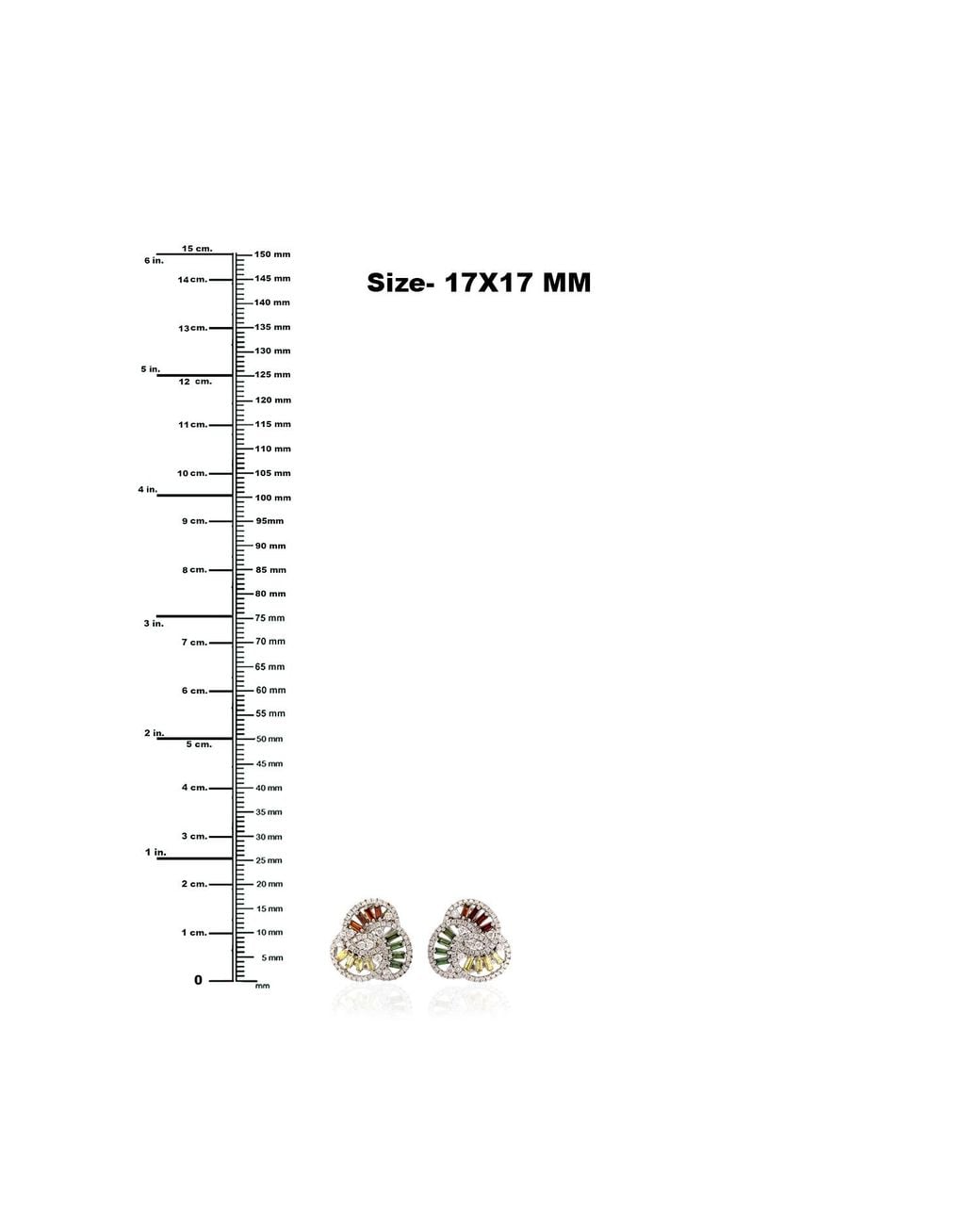 Artisan Metallic Colored Diamond Cluster Earrings